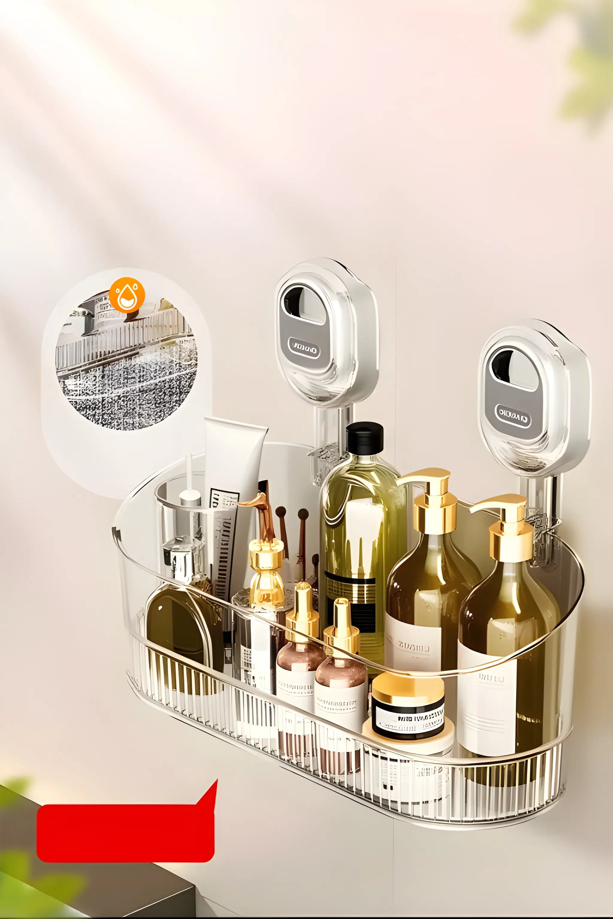 AquaGrip Wall-Mounted Suction Storage Rack - ShipOwl – Dazara